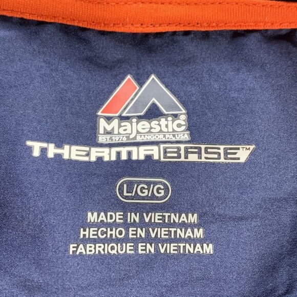 Denver Broncos Men's Majestic Therma Base Zip Hoodie Jacket Football Size L EUC - Picture 10 of 11